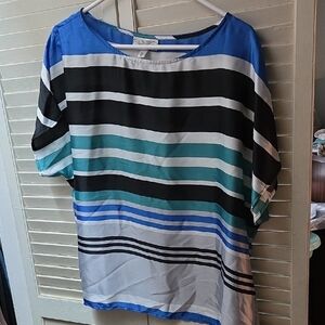 dressbarn Multicolor Striped Blouse